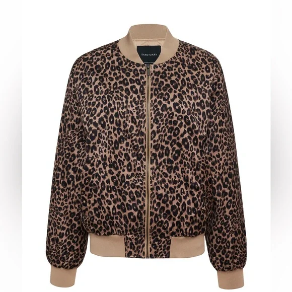 NWT Sanctuary Monroe Sateen Long Sleeve Bomber Jacket (size large) - Picture 5 of 11